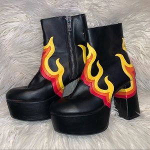 Dolls Kill Flame Platform Heels